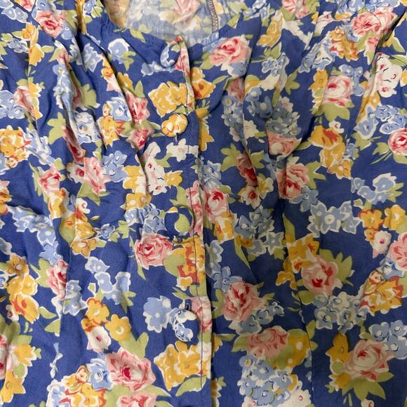 Jamie Brooke Romper Vintage 90s Blue Floral Size Large - Picture 4 of 6